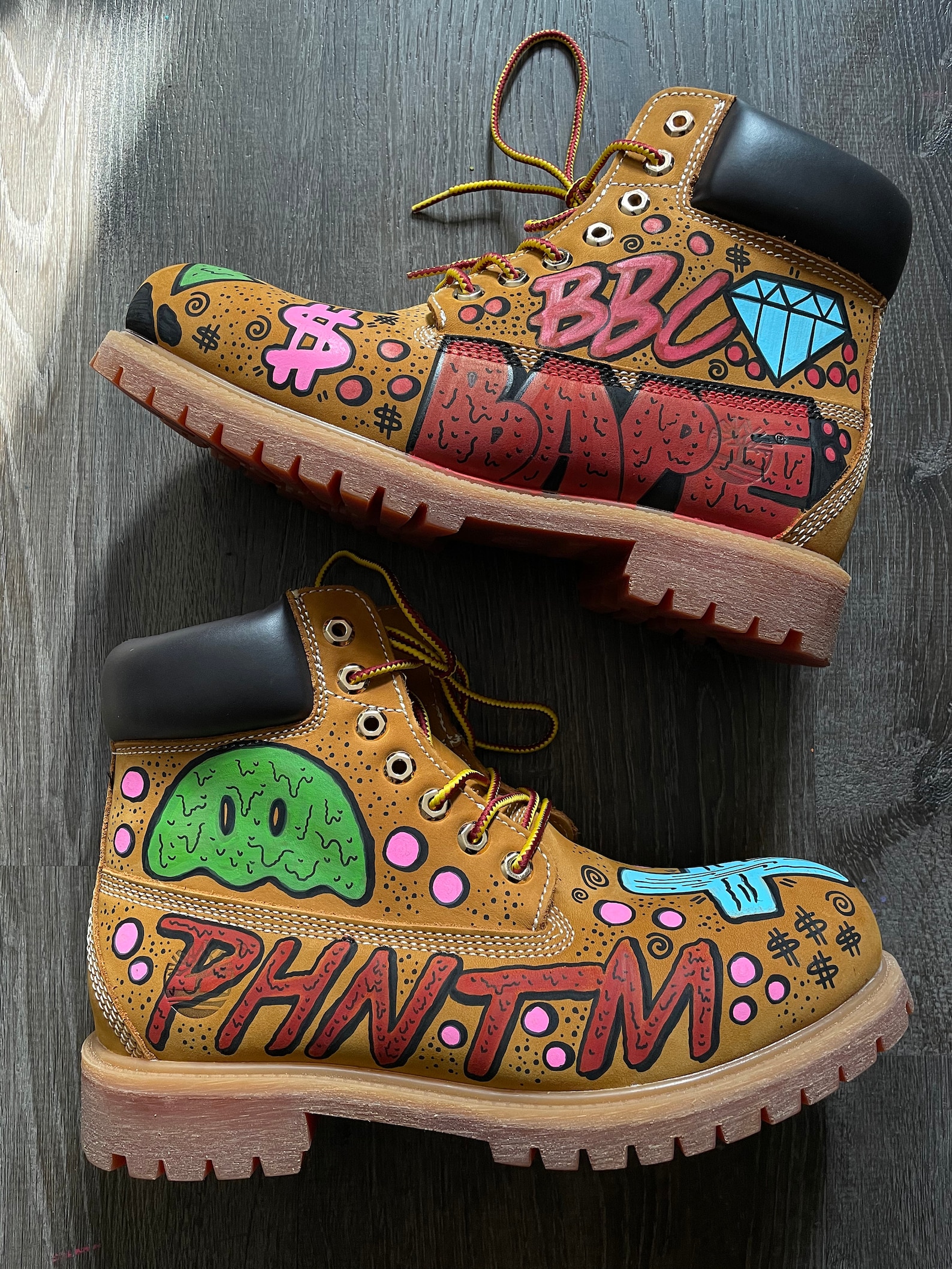 custom painted timberland boots