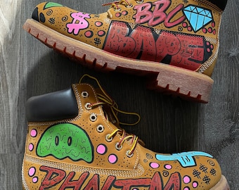 PHNTM custom timberlands AVAILABLE NOW! c/o LXRY GOODS, P…