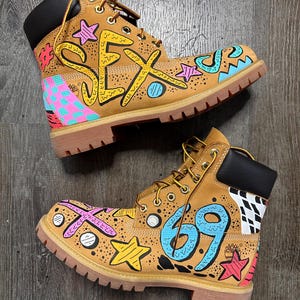 Custom Timberland premium Boots | custom made boots | hand painted boots | cheetah print boots | leopard print boots | custom 1 of 1 art