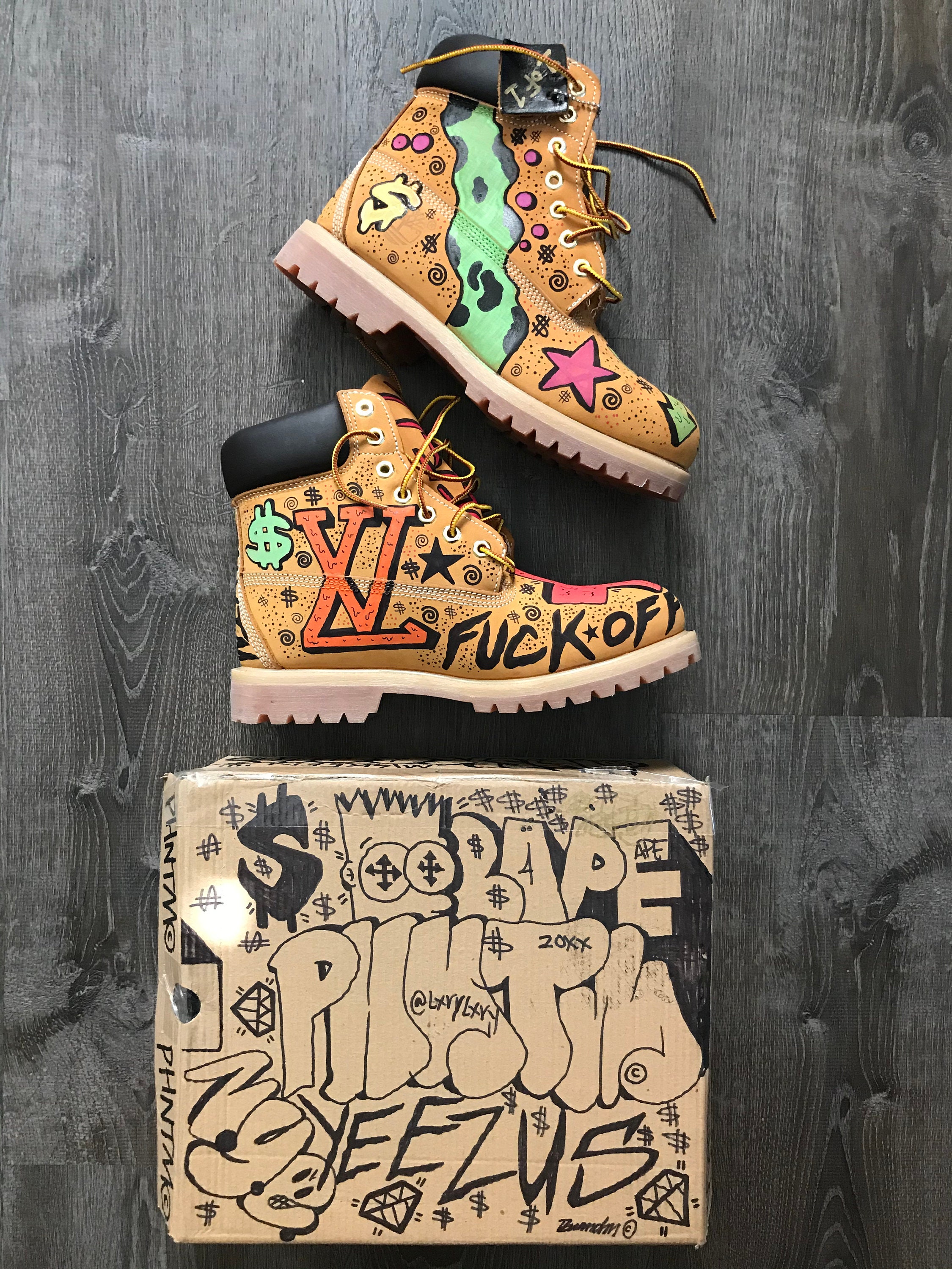 Custom Vintage Louis Vuiton x Timberland Boots