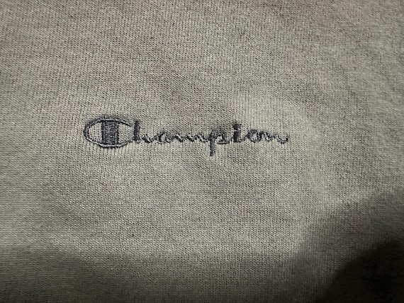 Champion mini script pullover putty gray/brown cr… - image 2
