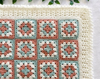 CROCHET PATTERN, Lottie and Lulu’s granny square blanket, crochet blanket pattern, granny square blanket pattern, digital download pdf