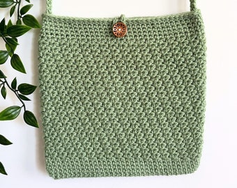 PATRÓN DE CROCHET, patrón de ganchillo de bolso cuadrado de punto más grueso de Lottie y Lulu, bolso cruzado, bolso de mercado, patrón de mercado artesanal, bolso