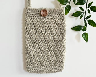 CROCHET PATTERN, Lottie and Lulu’s thicket stitch phone bag crochet pattern, crochet phone pouch, phone pocket phone purse printable pattern