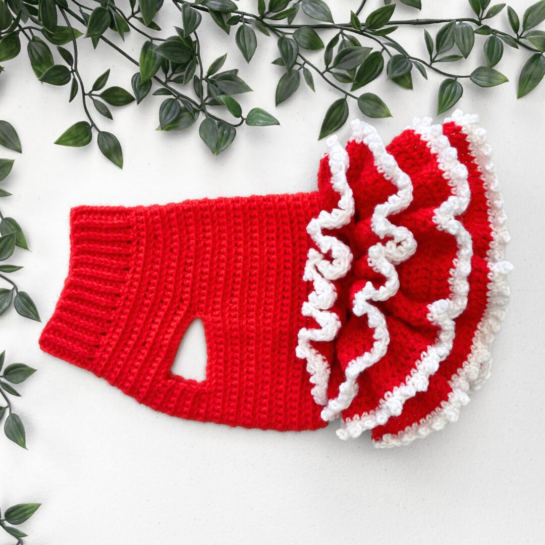 CROCHET PATTERN Lottie and Lulu's Christmas Tutu, Crochet Dog