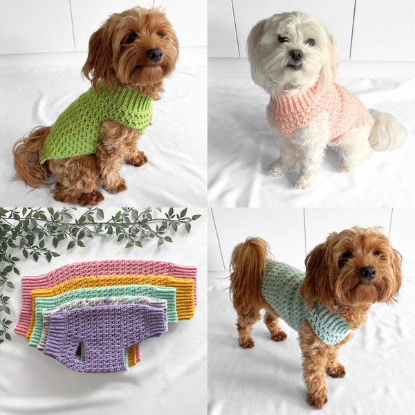 CROCHET PATTERN, crochet dog jumper, crochet dog sweater, crochet pet patterns, crochet pattern for pets, crochet for dogs, dog coat pattern