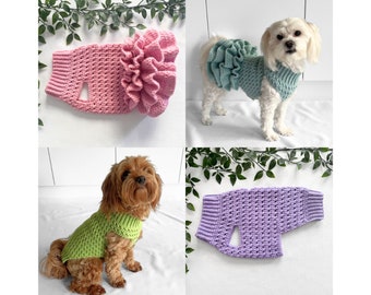 CROCHET PATTERN BUNDLE, crochet dog jumper, pet tutu, dog sweater pattern, crochet puppy dress, crochet pet sweater, crochet for pets, cat