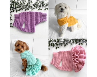 HÄKELMUSTER BUNDLE, häkeln Hund Pullover, Haustier Tutu, Hund Pullover Muster, häkeln Welpen Kleid, häkeln Haustier Pullover, häkeln für Haustiere, Katze