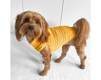 CROCHET PATTERN, Lottie and Lulus puff stitch jumper crochet pattern, dog jumper, crochet dog sweater, pet crochet pattern, digital download