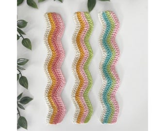 CROCHET PATTERN, Lottie and Lulu’s ripple stitch bookmark, crochet bookmark, quick crochet pattern, easy crochet gift, crochet project ideas