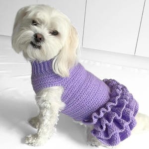 CROCHET PATTERN, Lottie and Lulu’s crochet dog dress, crochet dog sweater pattern, crochet dog tutu, pet jumper, crochet sweater dress, diy