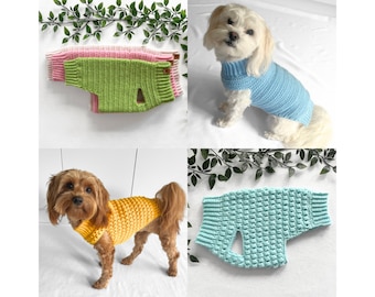 Crochet Ropita De Navidad Para Perritos Mascota Chaleco Tejido