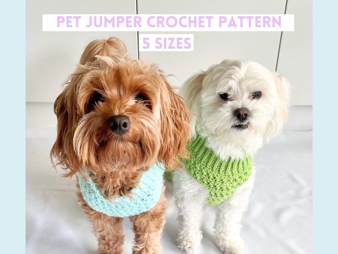 CROCHET PATTERN Crochet Dog Jumper Crochet Dog Sweater Etsy UK