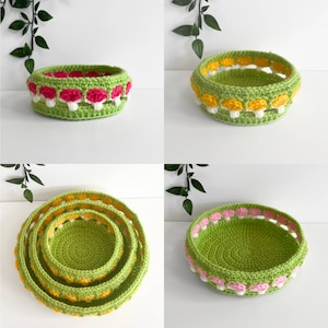 CROCHET PATTERN, Lottie and Lulu’s mushroom stitch trinket tray, crochet organiser, quick and easy crochet gift, crochet project ideas