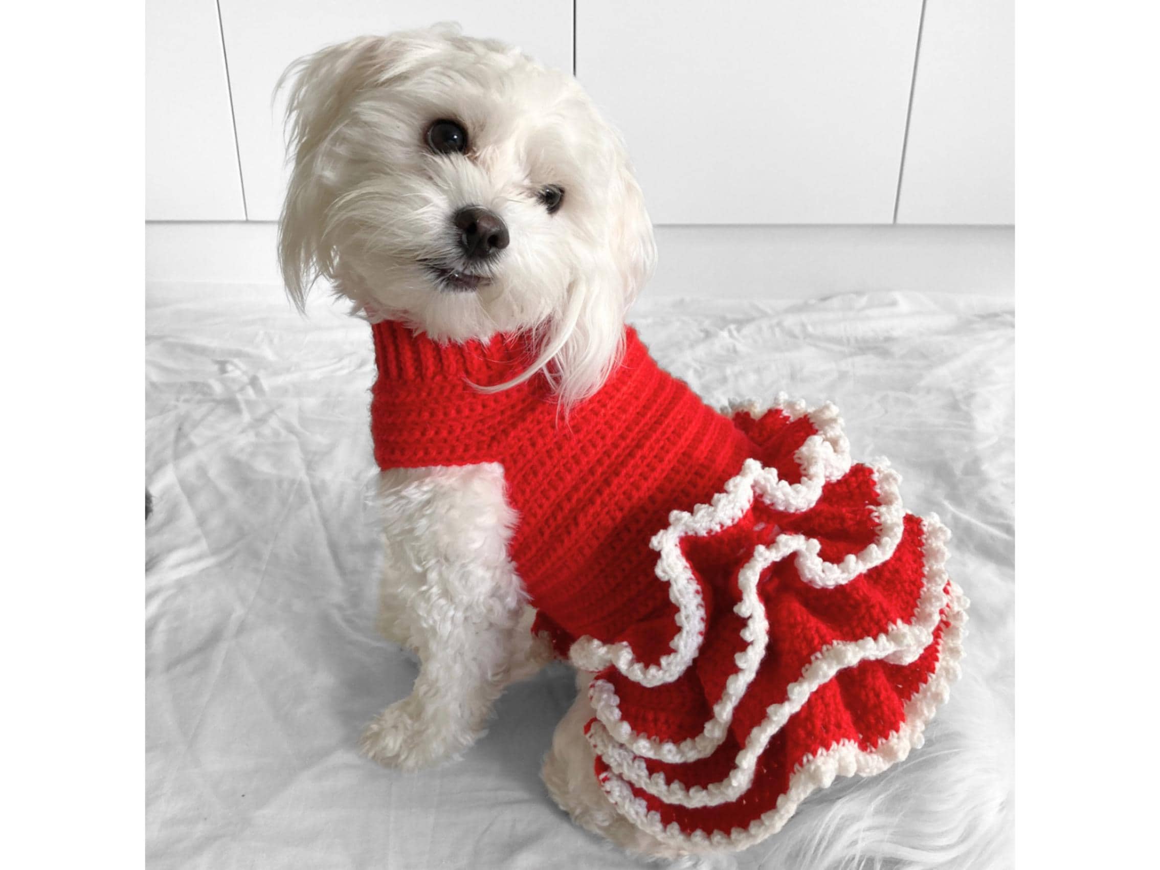 Perros Pequeños Vestidos Tejidos A Crochet Para Mascotas Perros