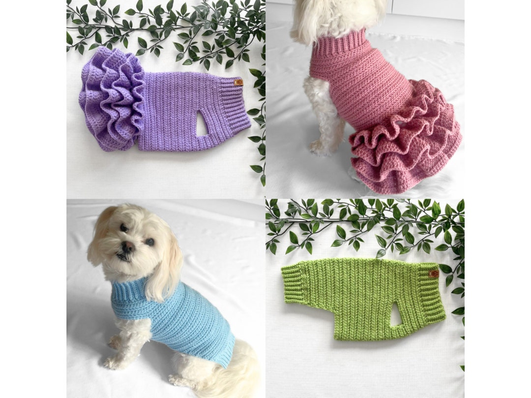 Sueter Tejido Ropa Para Perro Tejida A Palillo Ganchillo Sueter