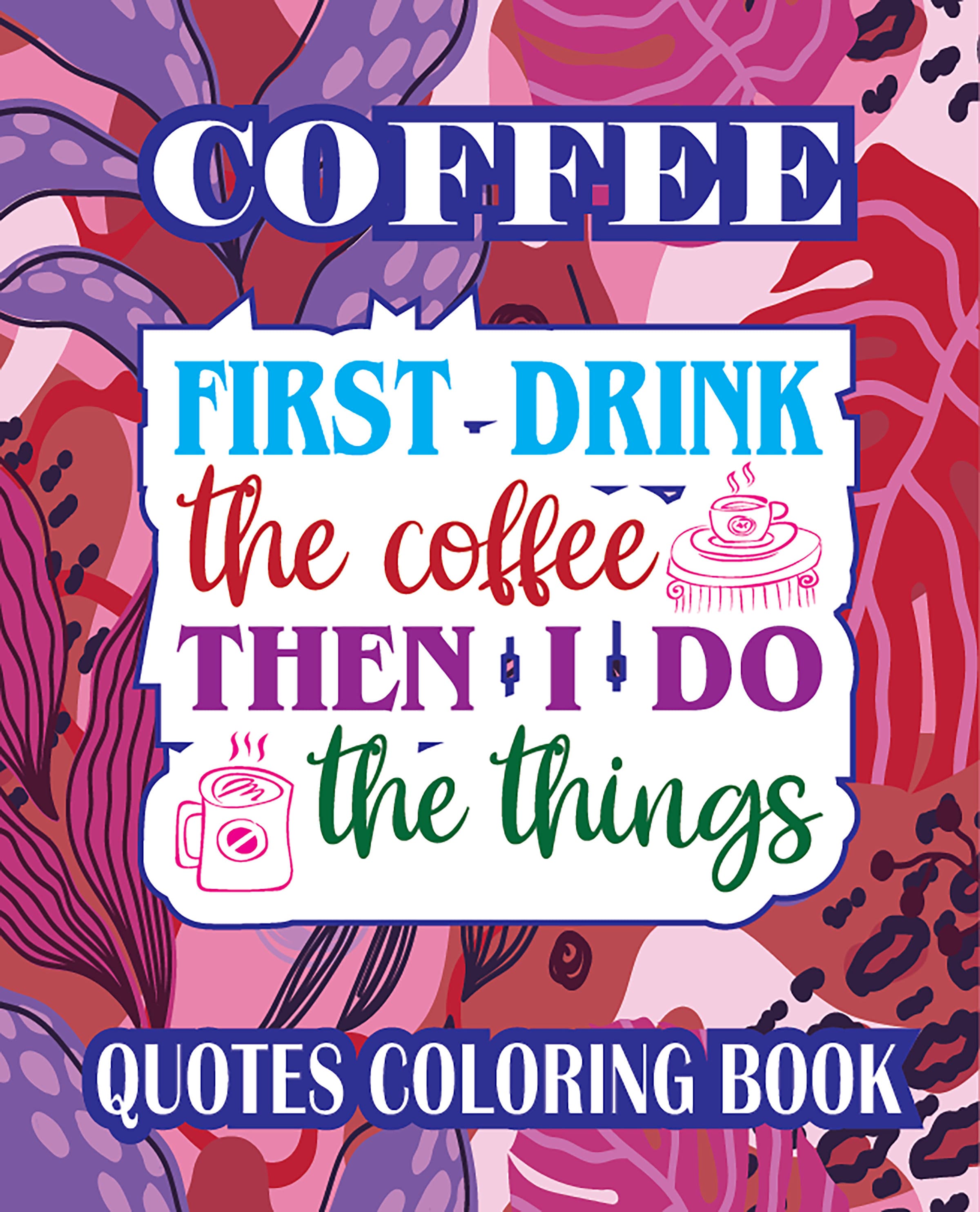 100 Coffee Themed Coloring Pages - Etsy