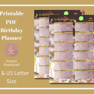 Planer urodzin, śledzenie ważnych dat okazji, przypomnienie o wydarzeniu, plik PDF do wydruku, format dokumentu A4 i US Letter, tło z motywem świnki morskiej.