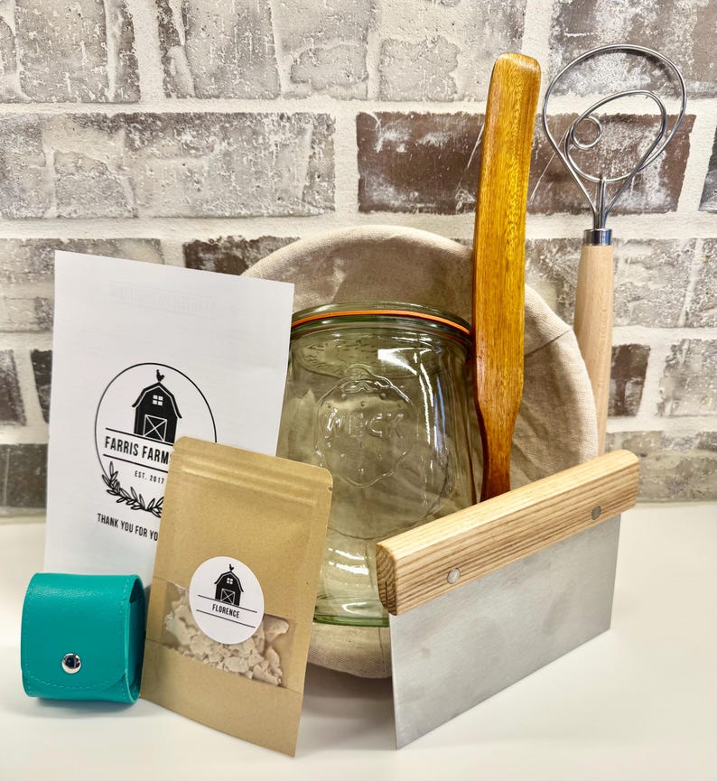 Pictured with the 1L Tulip jar and the metal dough whisk.