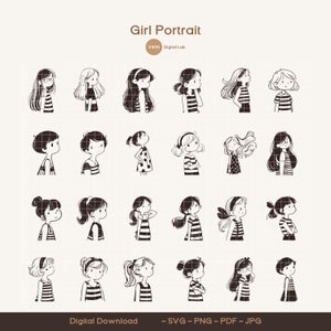 Paquete SVG de niña pequeña, SVG de niña pequeña, archivos de corte para Cricut, archivos de corte para láser, SVG de camisa de niña, PNG, SVG para niños, SVG para niños