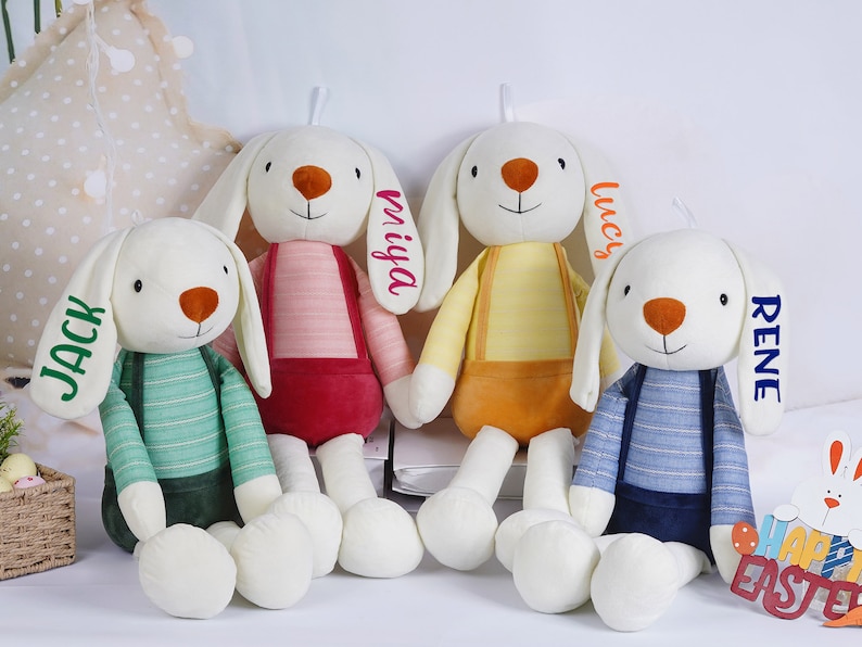 Custom Bunny Stuffed-Easter Basket Stuffer-Easter Bunny image 1