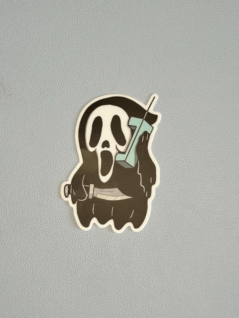 Ghostface Face Sticker Ghostface Ghost Sticker - Etsy