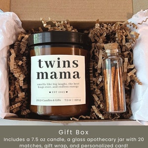 New Mom Gift Box for Mom of Twins Mama Care Package Baby Gift Basket Postpartum Care Package Newborn Gift Box Twins Mama Candle Scented Mom