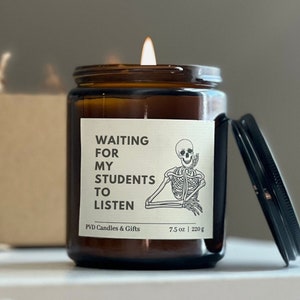 Halloween Teacher Gift for Science Teacher Birthday Gift for Chemistry Teacher Candle Biology Teacher Gift STEM Teacher Funny Halloween