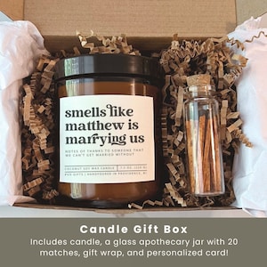 Officiant Proposal Gift Box with Custom Name Wedding Officiant Gift Candle Officiant Thank You Gift Box with Scented Candle