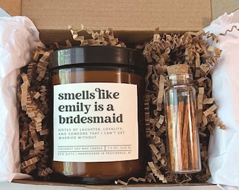 Will You Be My Bridesmaid Gift Box Personalized Bridesmaid Proposal Box & Card Personalized Bridesmaid Gift Bridesmaid Candle
