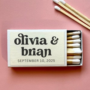 Personalized bridal shower favors for guests in bulk, custom bridal shower matches, wedding matches for guests, custom matches