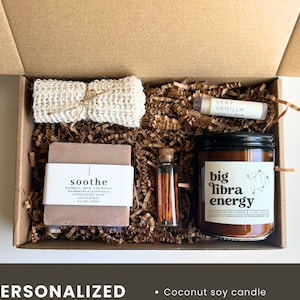 Zodiac Gift for Libra Big Libra Energy Libra Birthday Gift Libra Star Sign Candle Libra Zodiac Gift Candle Libra Zodiac Self Care Box