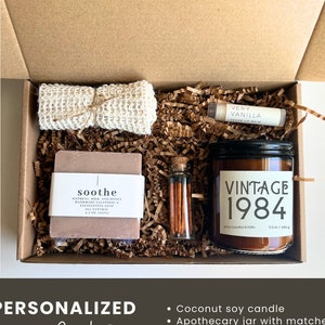 Personalized 40th Birthday Gift for Men, Woman’s 40th Birthday, Vintage 1984 Gift, 1984 Birthday Gift, 40th Gift Basket, Self-Care Gift Box