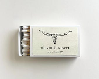 Cowboy theme custom matches for Wedding Western theme favors for bridal shower hat cowboy boots