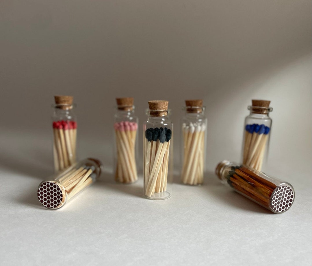 Matches in Glass Jar, Apothecary Matches, Matches for Wedding Favors
