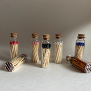 Matches in Glass Jar Apothecary Matches Matches for Wedding Favors Matches for Baby Shower Choose Your Color Matches Striker on Bottom