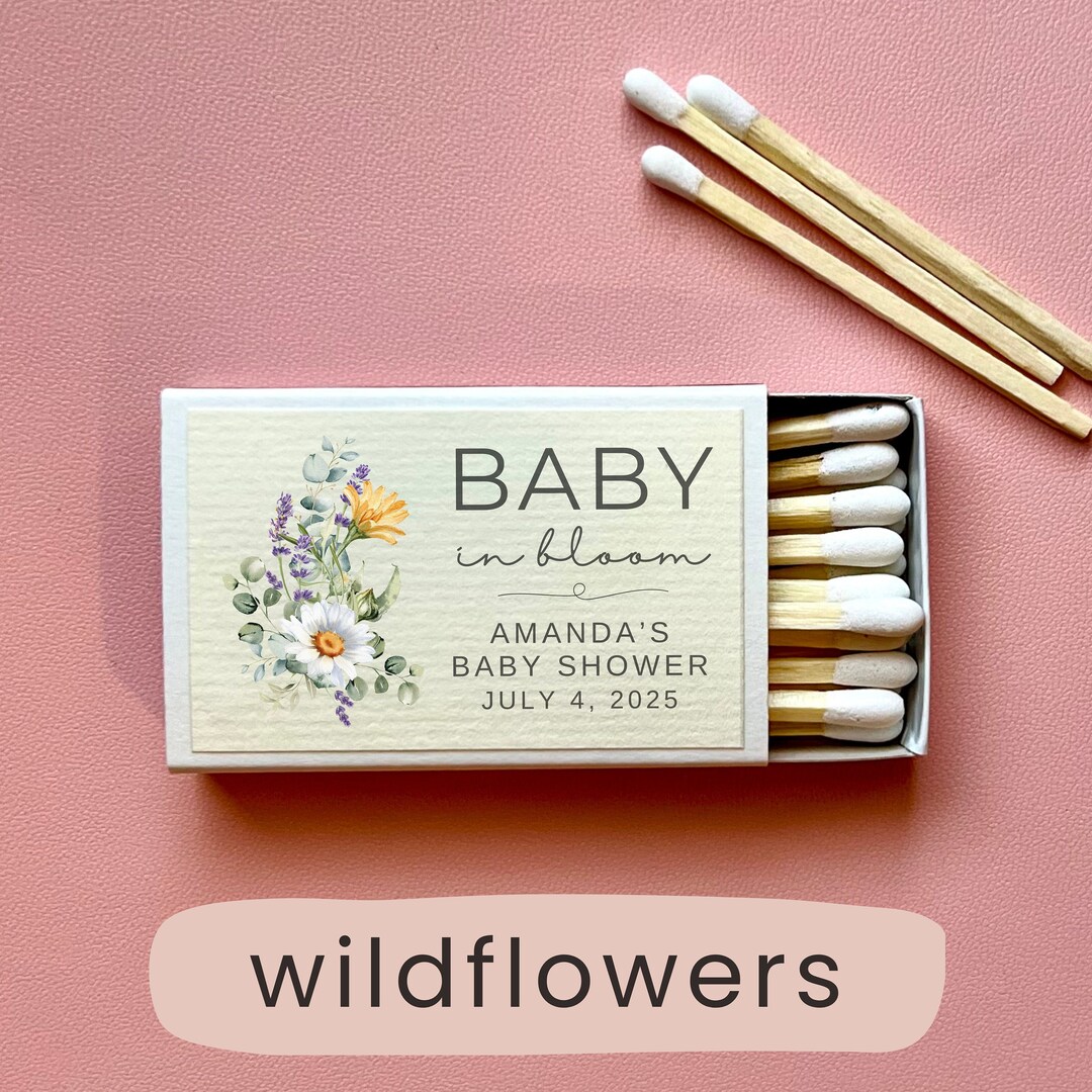 Personalized Baby Shower Favors for Guests in Bulk Wildflower Baby in ...