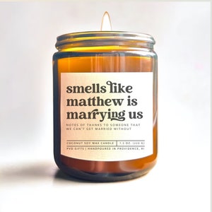 Wedding Officiant Candle with Custom Name Officiant Proposal Gift Box Officiant Thank You Gift Box with Scented Candle