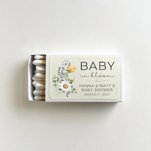 Personalized baby shower favors for guests in bulk wildflower baby in bloom shower decor custom baby shower matches butterfly baby shower