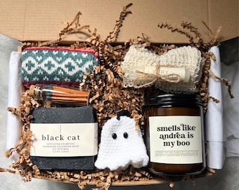 Personalized Boo Box Halloween Gift Box Fall Boo Basket Spooky Season Care Package Mini Spa Gift Box Fall-Themed Birthday Gift Idea
