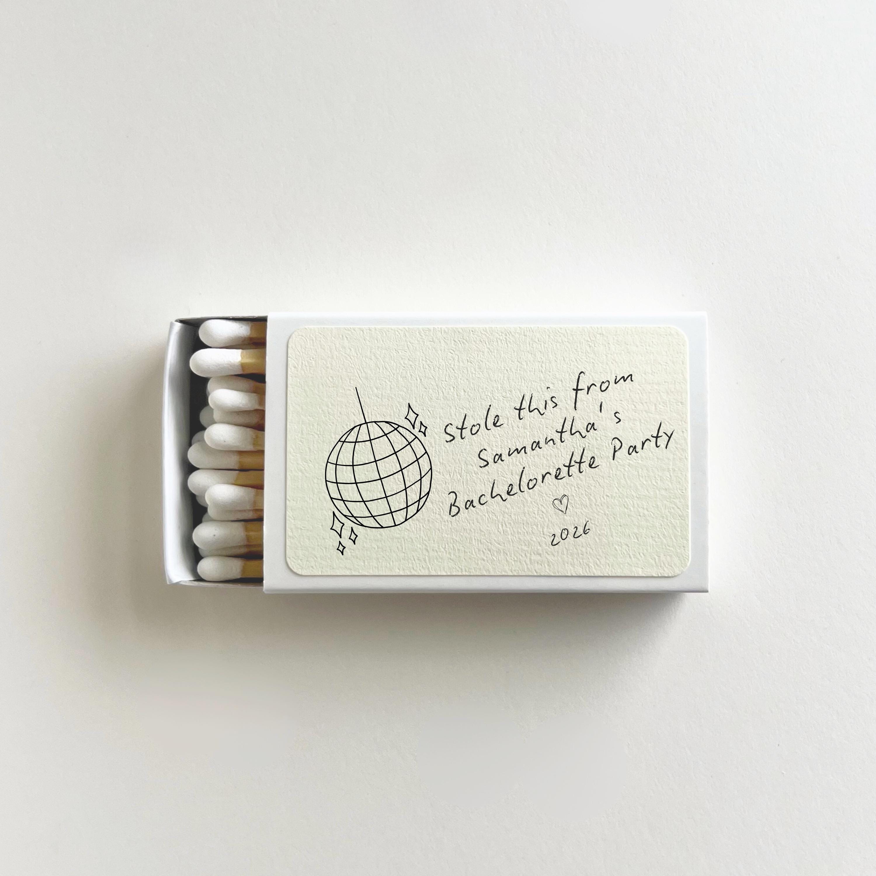 Personalized Bachelorette Matchbooks