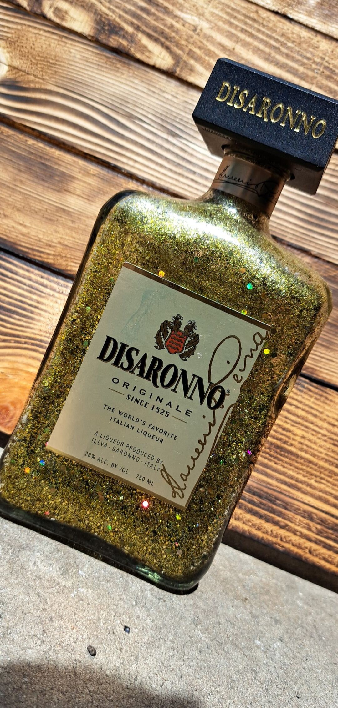 Large Sized Glitter Liquor Bottle Etsy