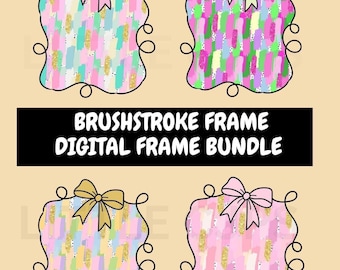 CORNICI CON PENNELLATE PASTELLO