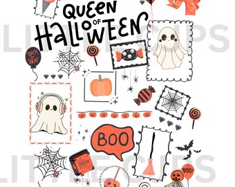 Regina di Halloween Spooky Design Digitale PNG