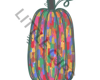 Zucca multicolore pastello scuro e stravagante PNG