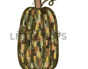 Molte sfumature di marrone, pennellata, zucca autunnale, PNG digitale