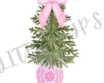 Albero di Natale Chinoiserie rosa