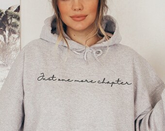 Buchliebhaber Hoodie: Nur noch ein Kapitel, Minimalistisches Booktok Pullover