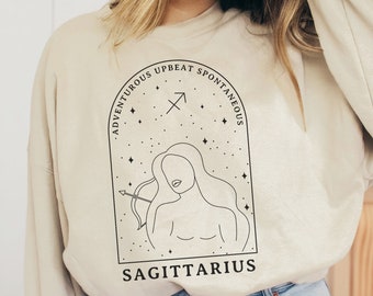 Custom Sagittarius Sweatshirt: Boho Zodiac Astrology Gift