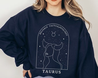 Custom Taurus Sweatshirt: Boho Zodiac Constellation Astrology Shirt